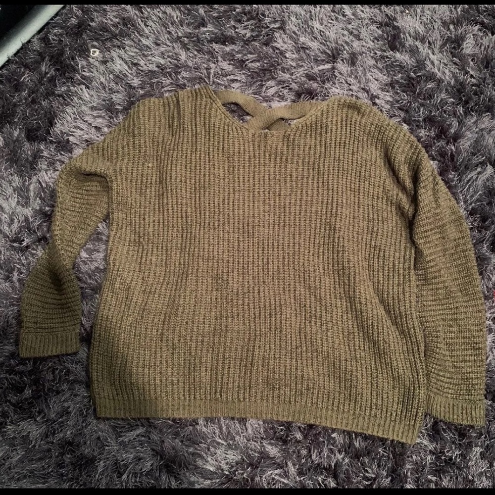 Forever 21 Open Criss Cross Back Sweater